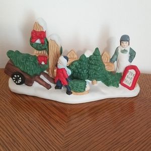 Christmas scene. Ceramic figurines.